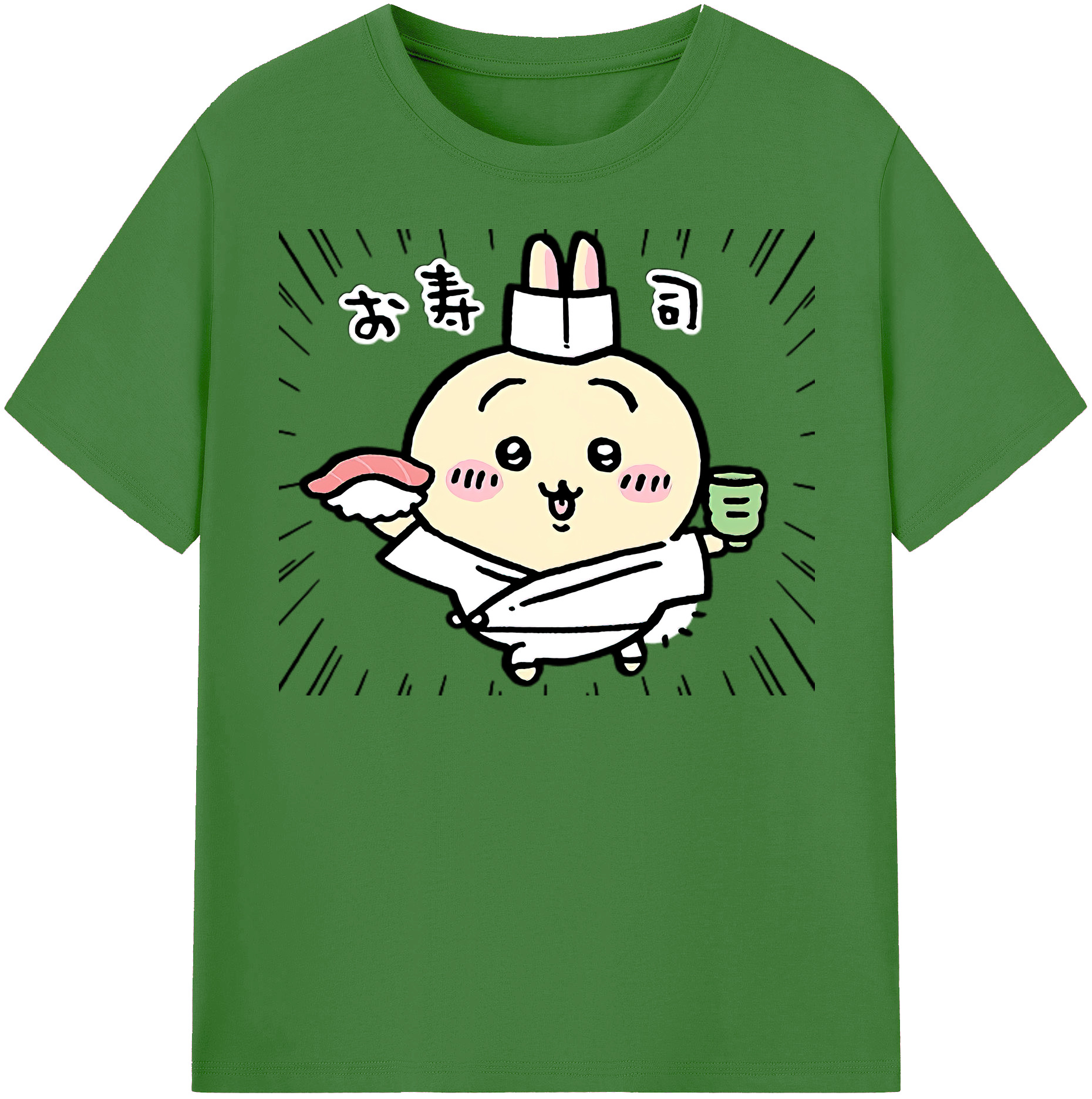 （画像用） ちいかわ うさぎ Chii-kawa usagi レディースカジュアルプリントTシャツ（綿100％）